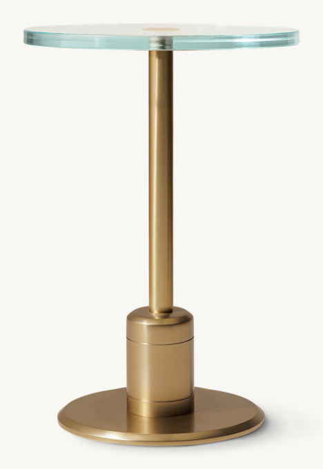 Side table shown in Brushed Brass.