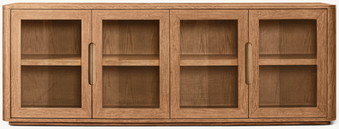 Breton Glass 4-Door Media Console
