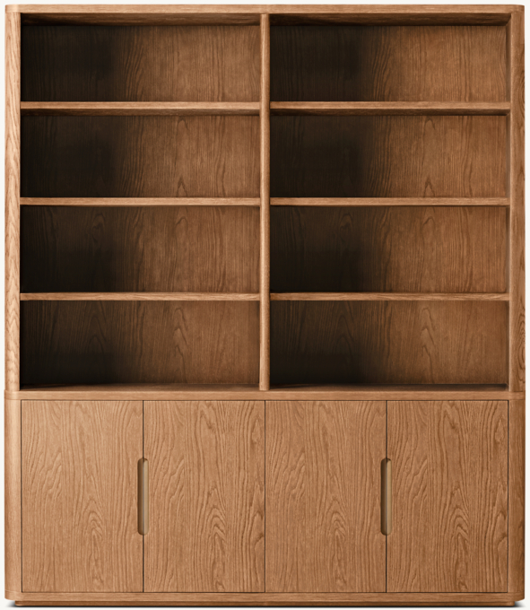 Breton 4-Door Open Sideboard & Hutch