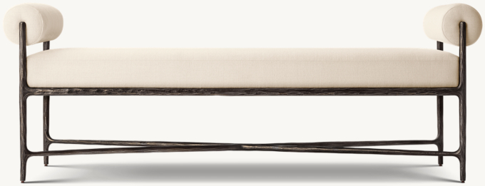 Thaddeus Fabric Double Bolster End of Bed Bench