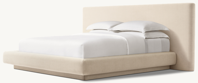 Mulholland Extended Fully Upholstered Fabric Panel Bed
