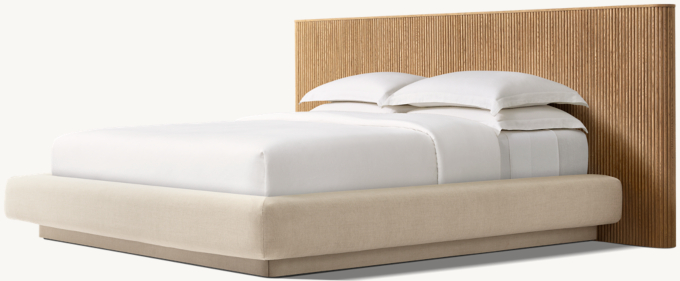 Mulholland Extended Panel Bed With Fabric Base