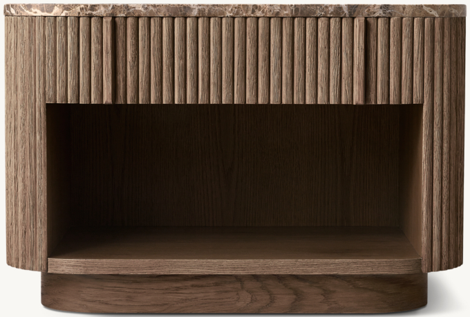 Mulholland Emperador Open Nightstand 