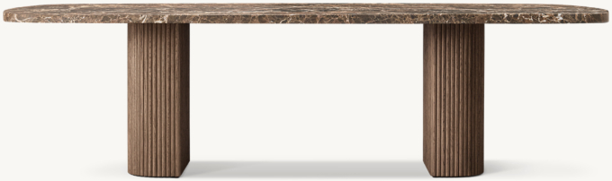Mulholland Emperador Rectangular Dining Table 