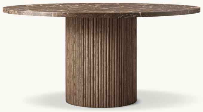 Mulholland Emperador Round Dining Table 