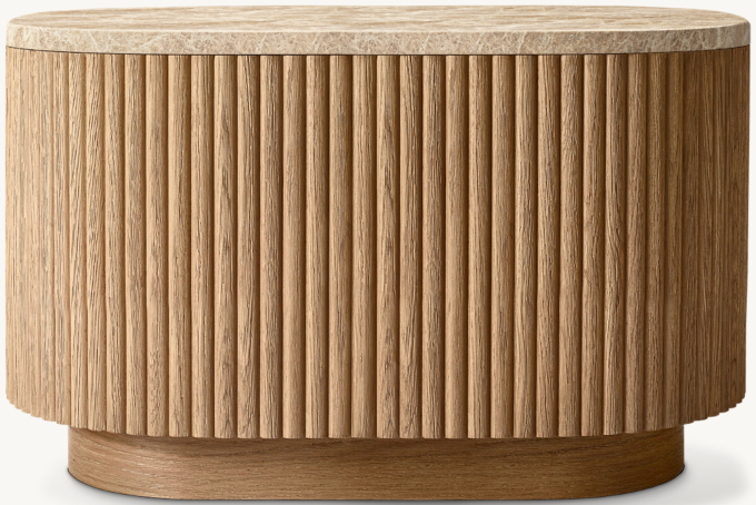 Mulholland Emperador Rectangular Side Table 