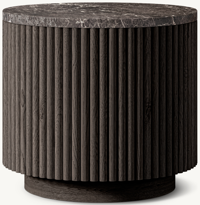 Mulholland Stone Round Side Table 