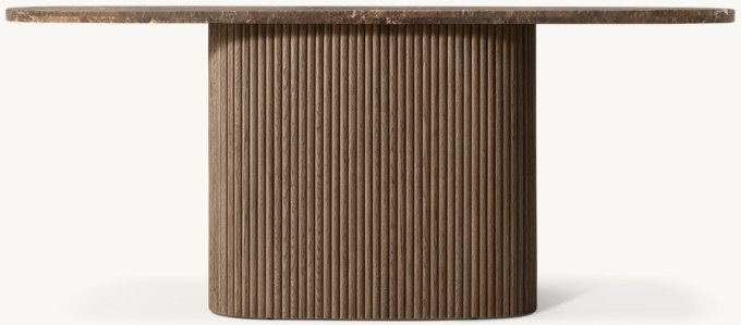 Mulholland Emperador Pedestal Console Table
