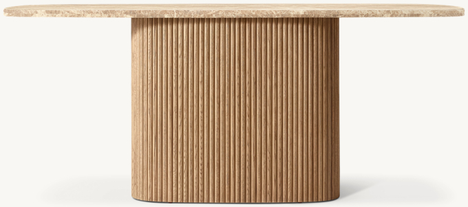 Mulholland Emperador Pedestal Console Table