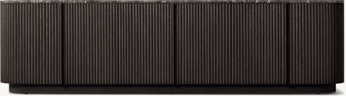 Front view of Mulholland Emperador 6-Door Media Console