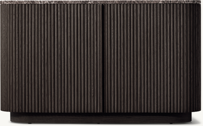 Front view of Mulholland Emperador Double-Door Sideboard 