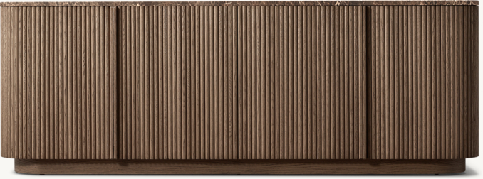 Front view of Mulholland Emperador 4-Door Sideboard 