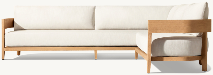 Balmain Teak Right-Arm L-Sectional