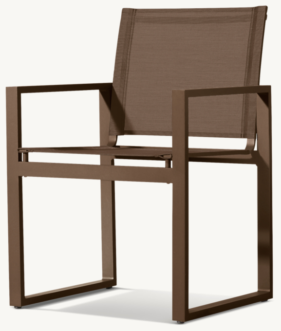 Aegean Aluminum & Mesh Dining Armchair