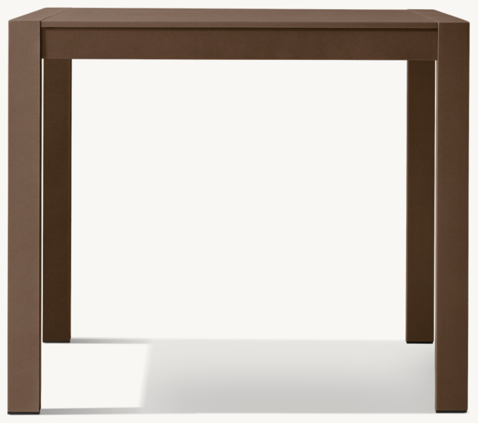 Front view of Aegean Aluminum Square Dining Table 