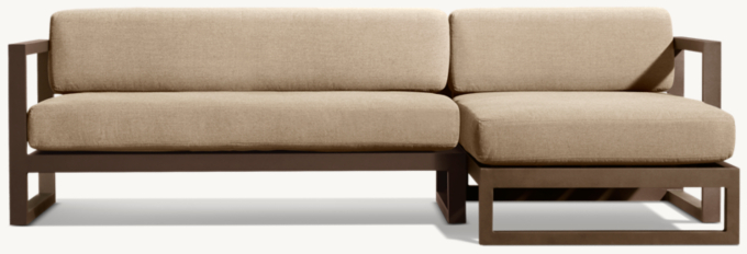 Aegean Aluminum Right-Arm Sofa-Chaise Sectional