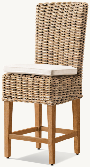 Provence High-Back Armless Stool