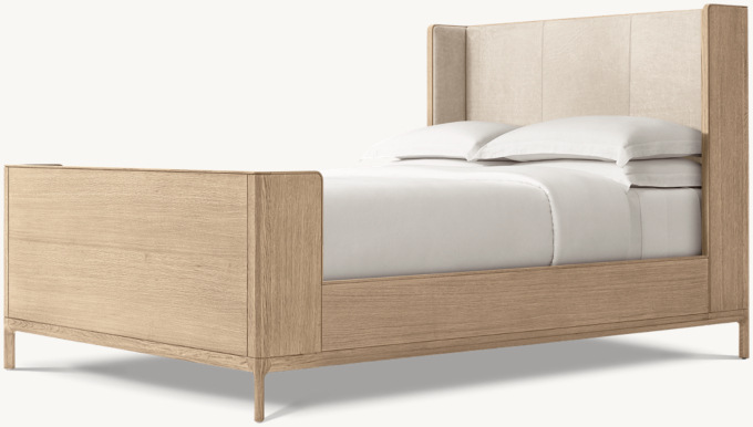 Padua Leather Shelter Bed with Footboard