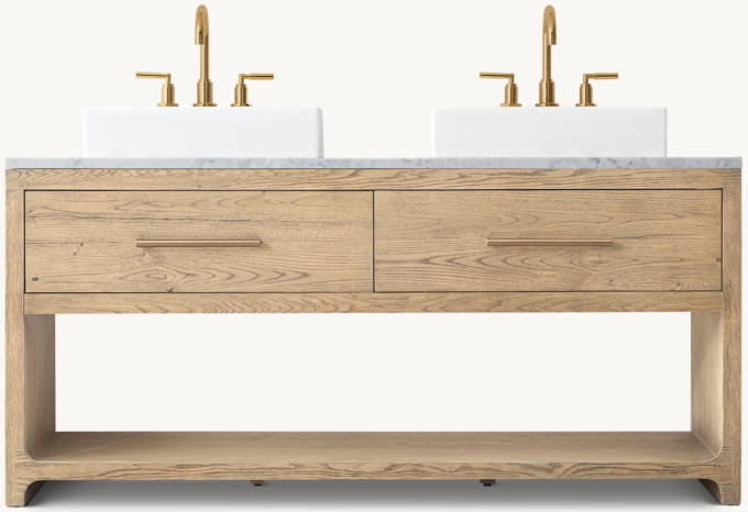 Davos Oak Double Washstand