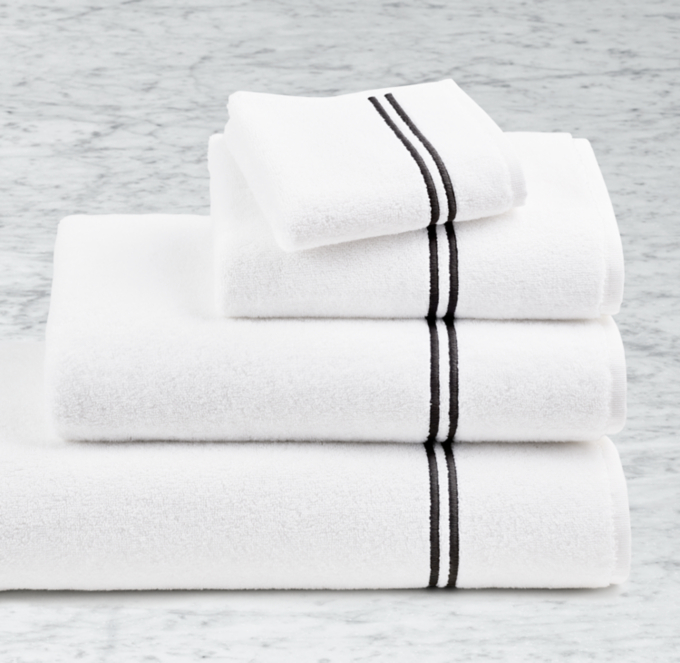 Hotel Satin Stitch Turkish Cotton Towel Collection