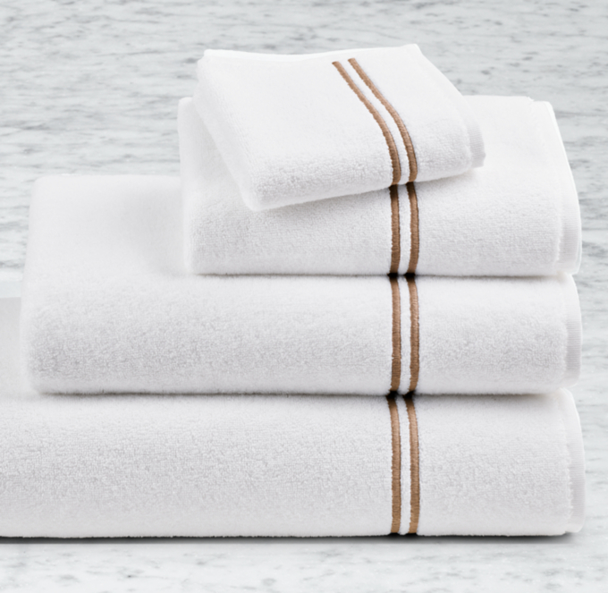 Hotel Satin Stitch Turkish Cotton Towel Collection