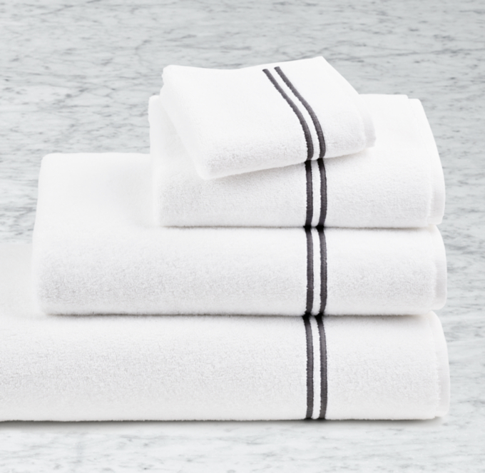 Hotel Satin Stitch Turkish Cotton Towel Collection