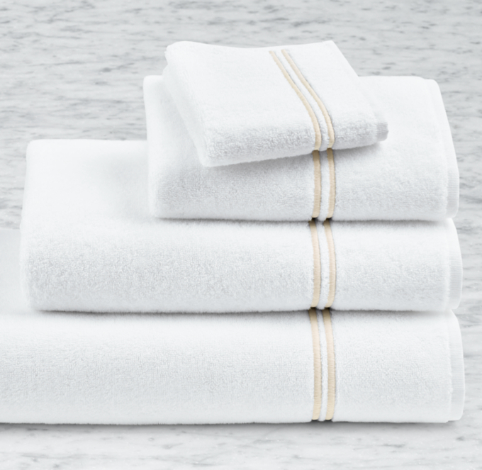 Hotel Satin Stitch Turkish Cotton Towel Collection
