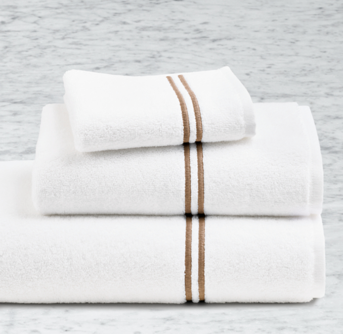 Hotel Satin Stitch Turkish Cotton Towel Set | RH