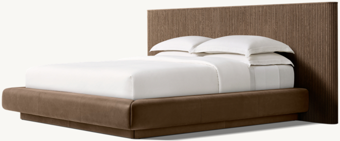 Mulholland Extended Panel Bed With Leather Base