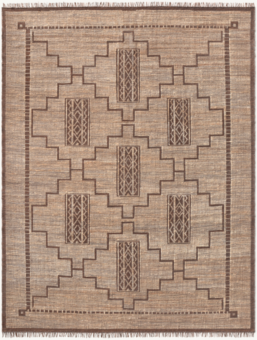 Javan Jute & Leather Rug