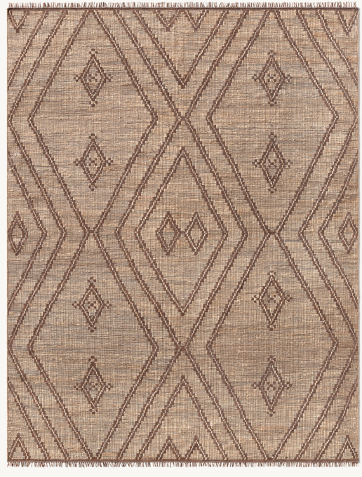 Tau Jute & Leather Rug