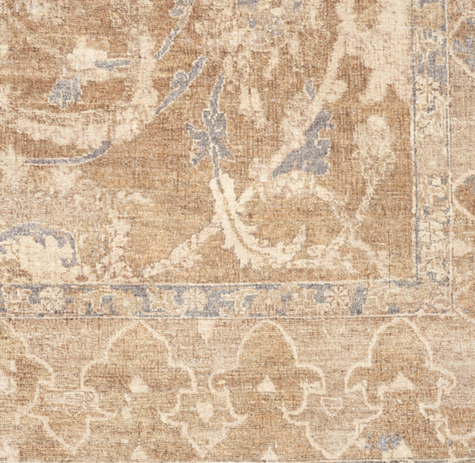Detail view of Madri Silk & Linen Rug - Made-To-Order 