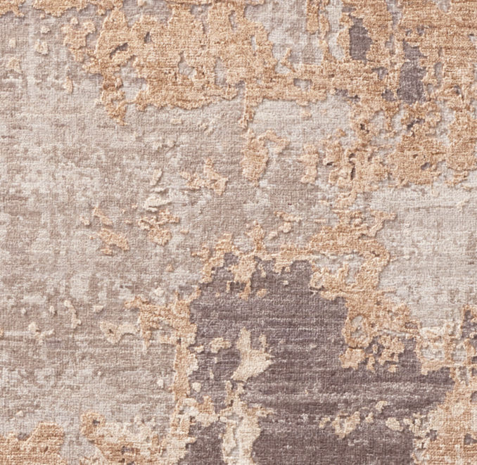 Overhead view of Emaan Wool & Silk Rug Swatch 