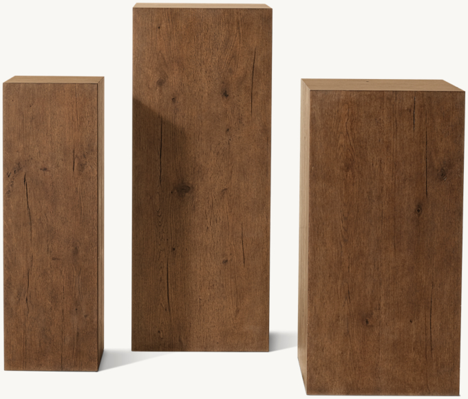 Square Oak Plinth Collection