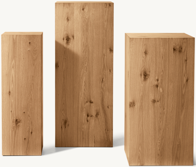 Square Oak Plinth Collection