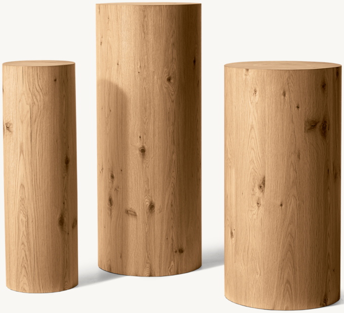 Round Oak Plinth Collection