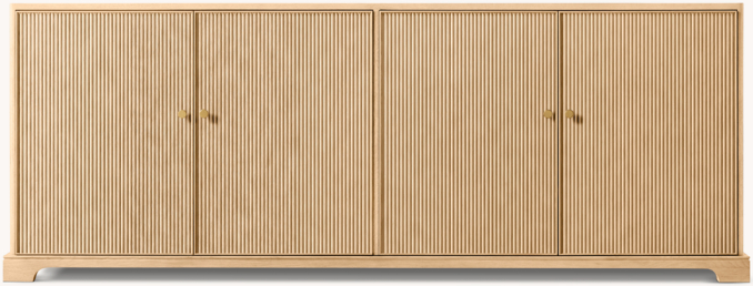Front view of Genevieve Reeded 4-Door Sideboard 