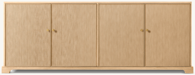Front view of Genevieve Reeded 4-Door Sideboard 