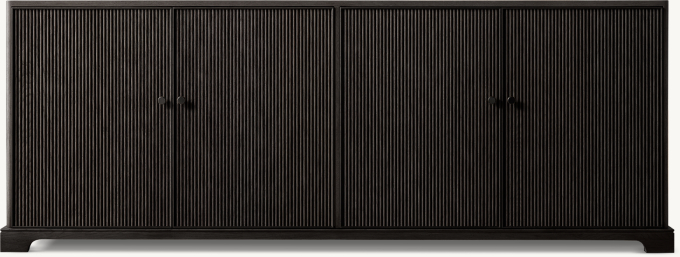 Front view of Genevieve Reeded 4-Door Sideboard 