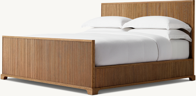 Genevieve Reeded Panel Bed with Footboard