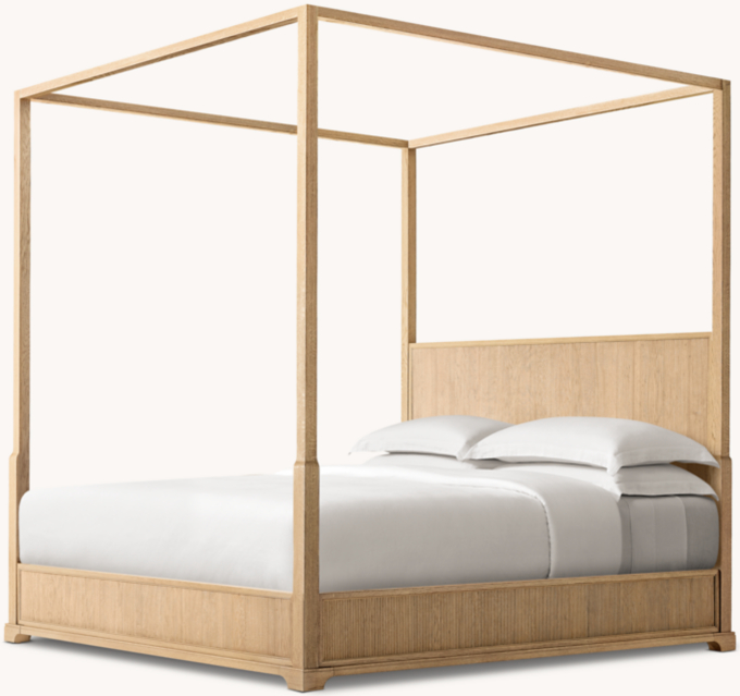 90&#34;H bed shown in Light Oak.