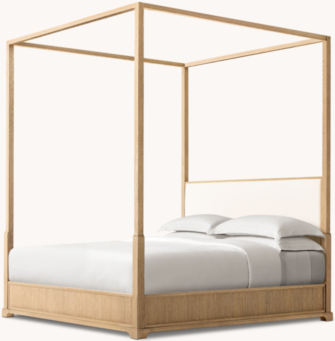 Genevieve Reeded Fabric Canopy Bed