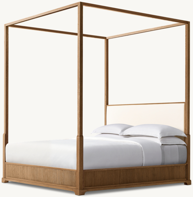 Genevieve Reeded Fabric Canopy Bed