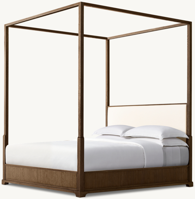 Genevieve Reeded Fabric Canopy Bed