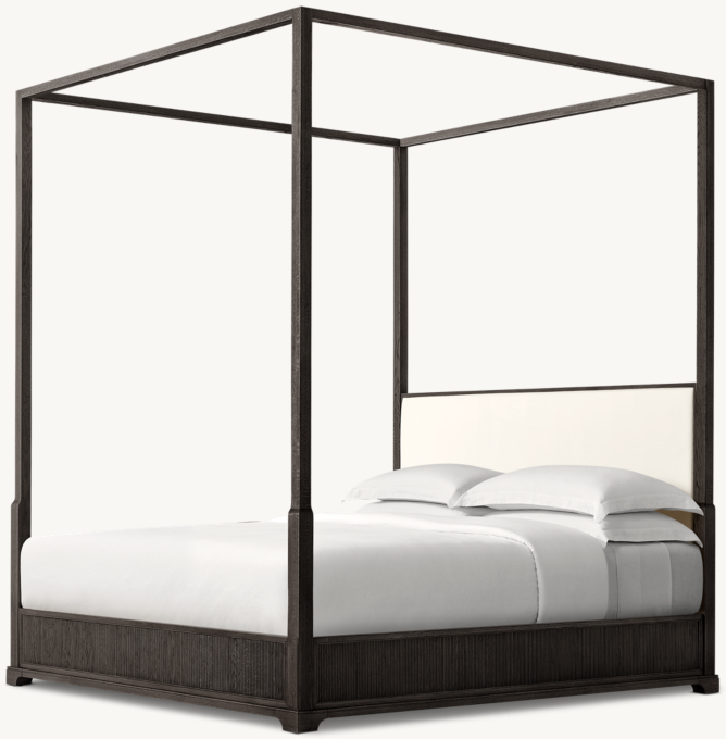 Genevieve Reeded Fabric Canopy Bed
