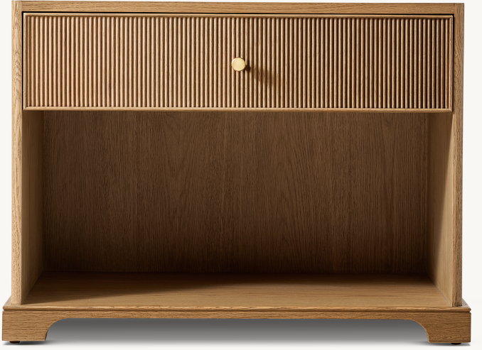 Genevieve Reeded Open Nightstand