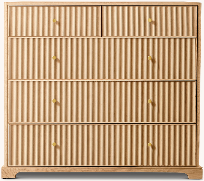 Genevieve Reeded 5-Drawer Dresser