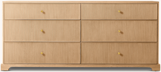 Genevieve Reeded 6-Drawer Dresser