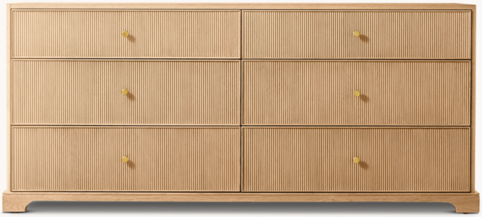 Genevieve Reeded 6-Drawer Dresser