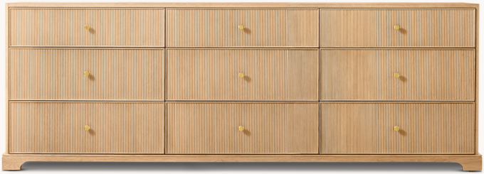 Genevieve Reeded 9-Drawer Dresser